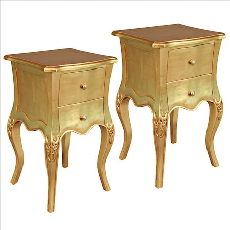 Hayworth Gilded Mahogany Side Table, PK 2